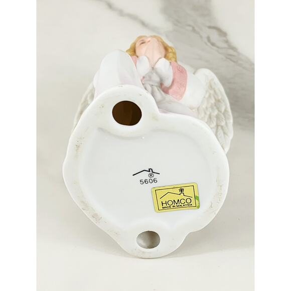 Homco Christmas Praying Angel Kneeling 5 1/2" Nativity Figurine 90s Malaysia Vtg - Picture 13 of 14